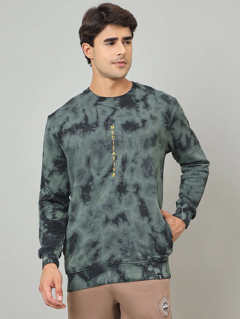 men printed long sleeve sweatshirt