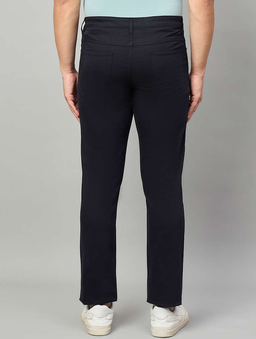 men solid mid rise chinos casual trouser - 22264550 -  Standard Image - 2