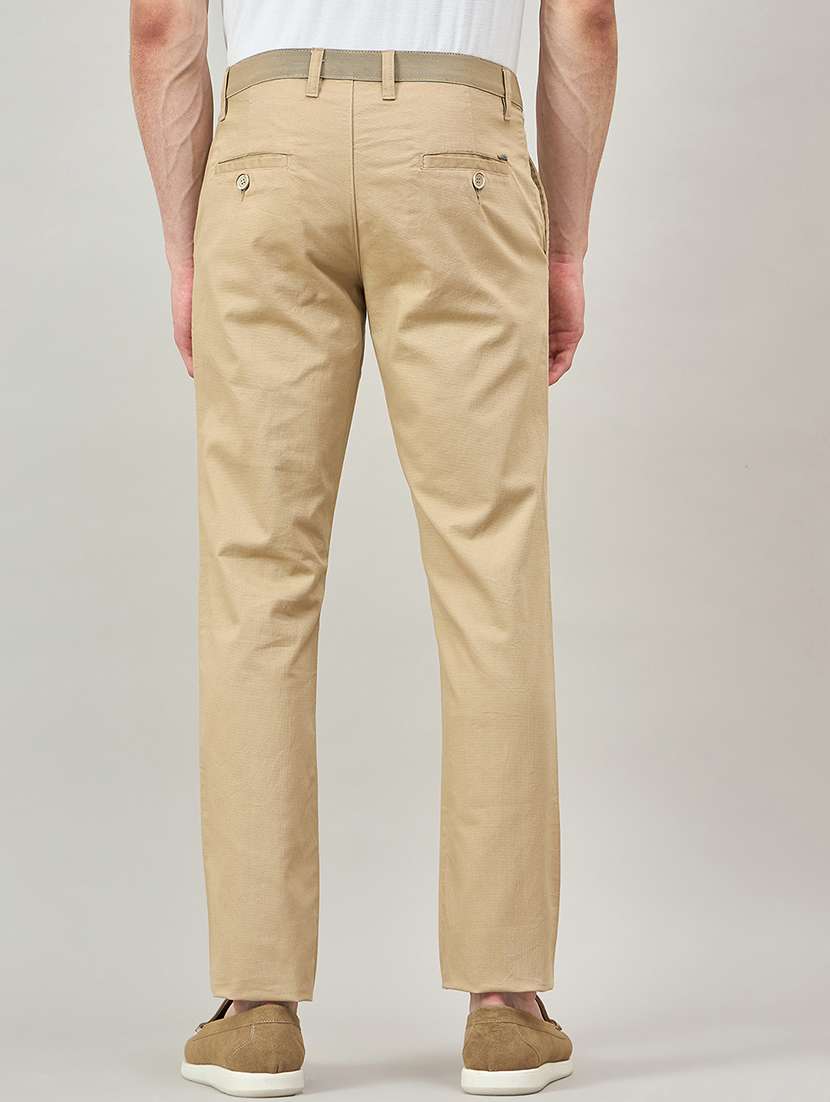 men solid mid rise chinos casual trouser - 22264555 -  Standard Image - 2