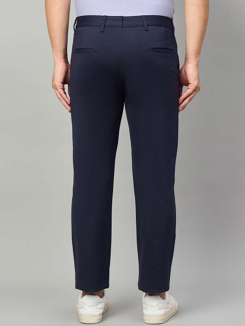 men solid mid rise chinos casual trouser - 22264556 -  Standard Image - 2