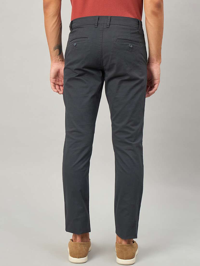 men solid mid rise chinos casual trouser - 22264557 -  Standard Image - 2
