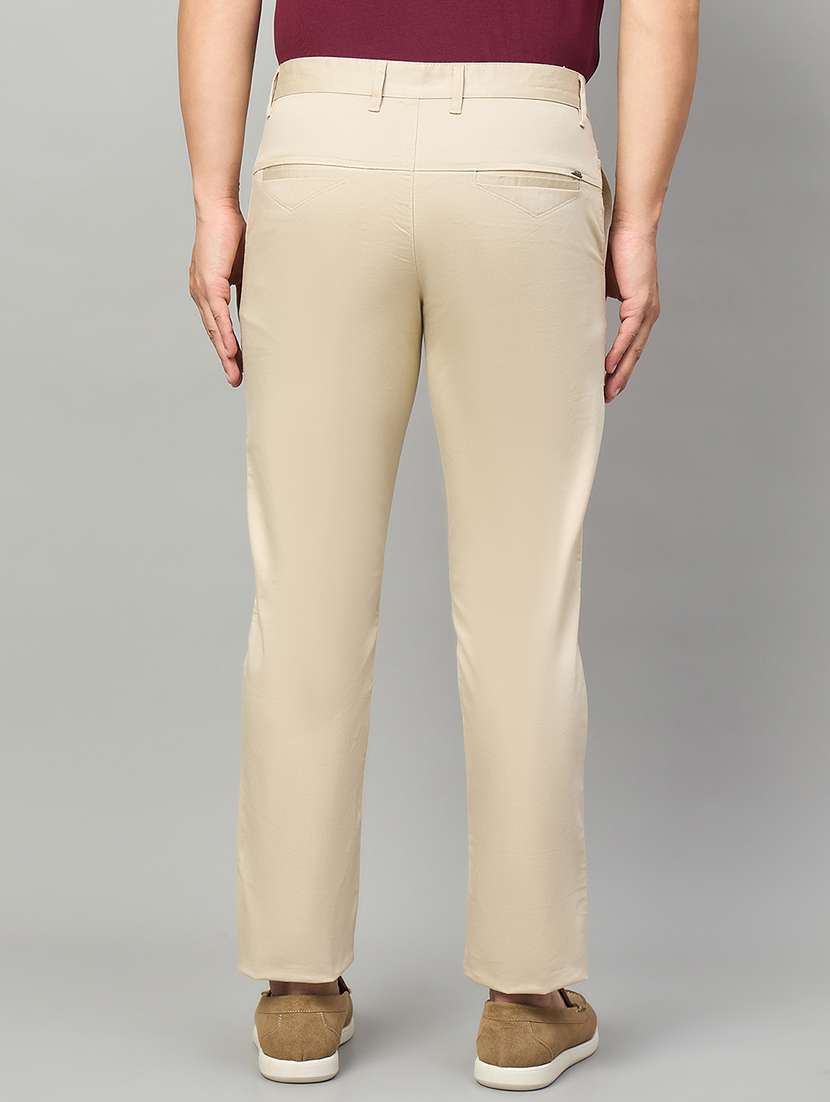 men solid mid rise chinos casual trouser - 22264558 -  Standard Image - 2