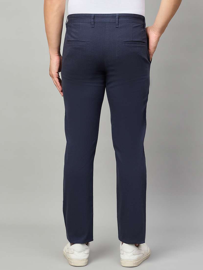 men solid mid rise chinos casual trouser - 22264559 -  Standard Image - 2