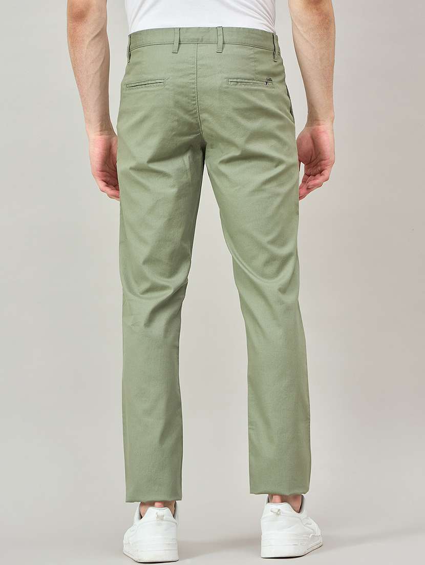 men solid mid rise chinos casual trouser - 22264564 -  Standard Image - 2
