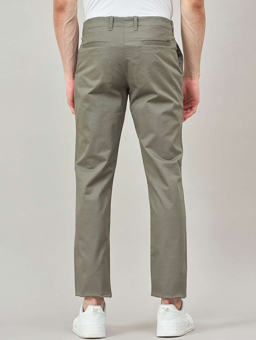 men solid mid rise chinos casual trouser - 22264565 -  Standard Image - 2