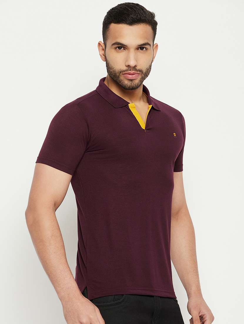 men solid short sleeve slim fit polo t-shirt - 22264578 -  Standard Image - 2