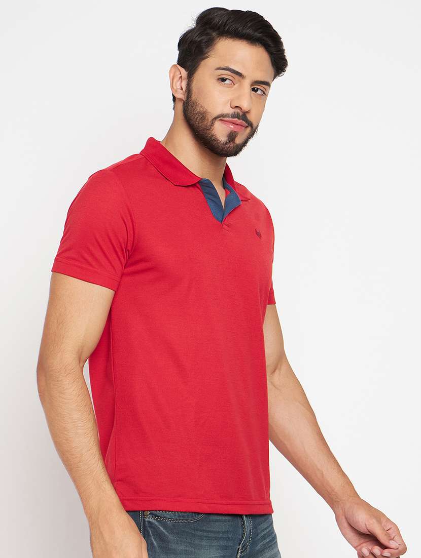 men solid short sleeve slim fit polo t-shirt - 22264579 -  Standard Image - 2