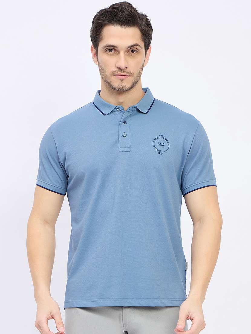 men solid short sleeve regular fit polo t-shirt