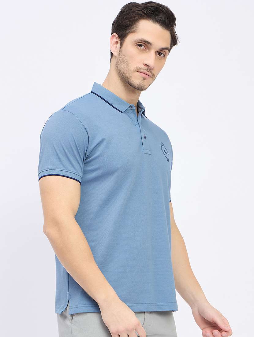 men solid short sleeve regular fit polo t-shirt - 22264592 -  Standard Image - 2