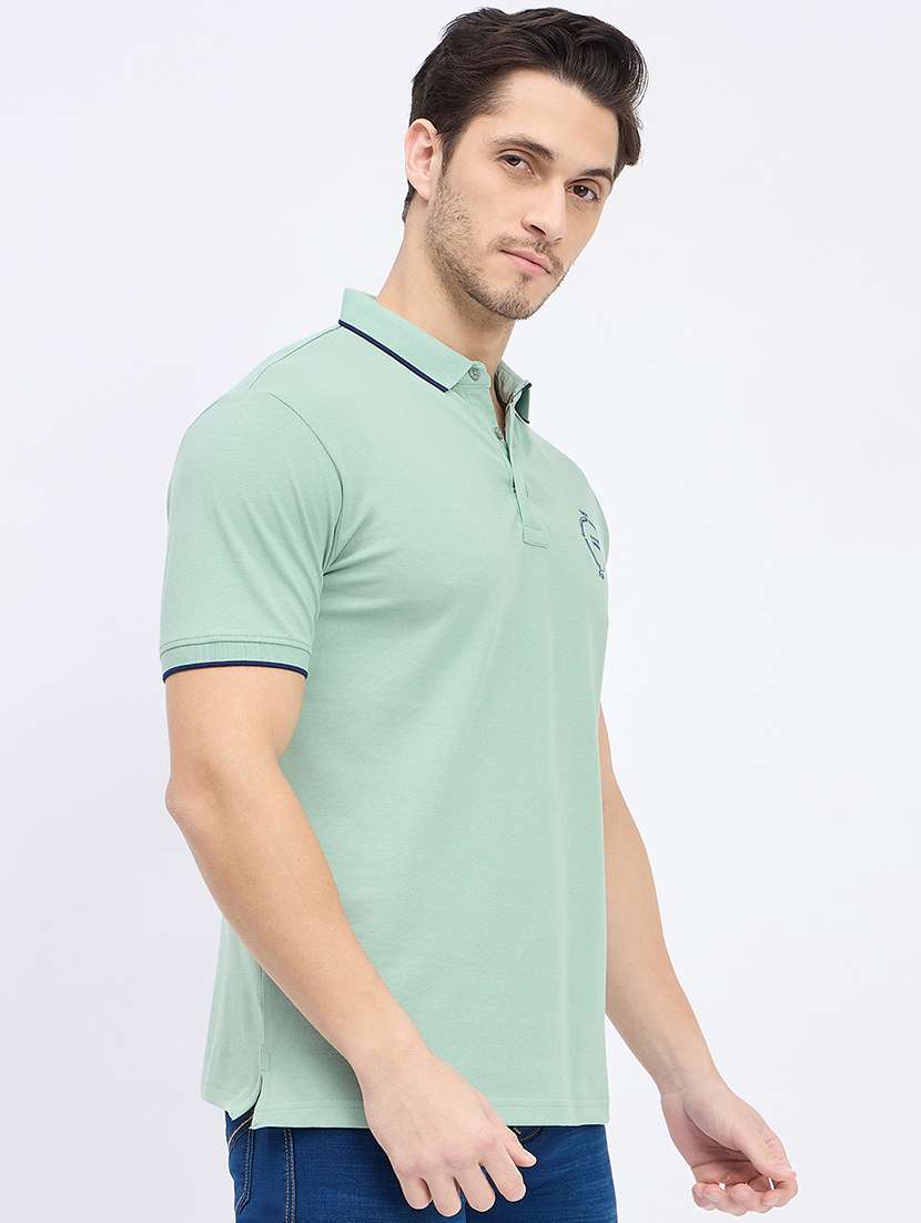 men solid short sleeve regular fit polo t-shirt - 22264595 -  Standard Image - 2