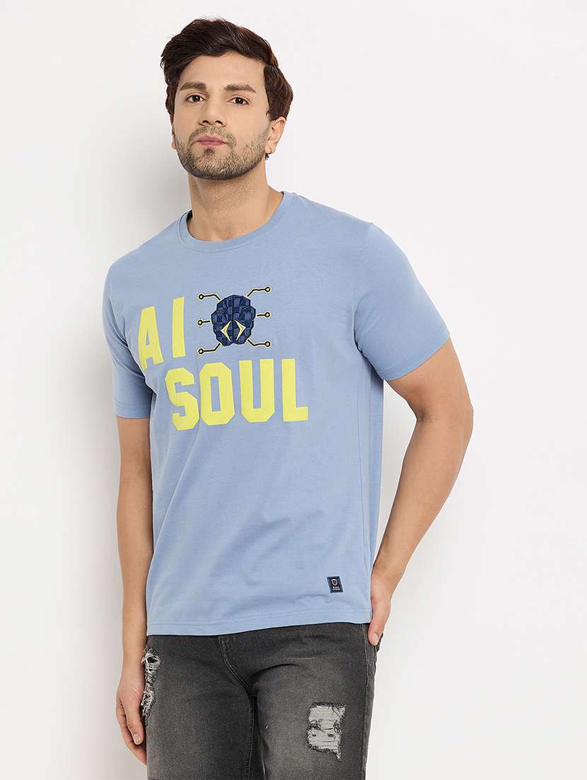 men printed short sleeve t-shirt
