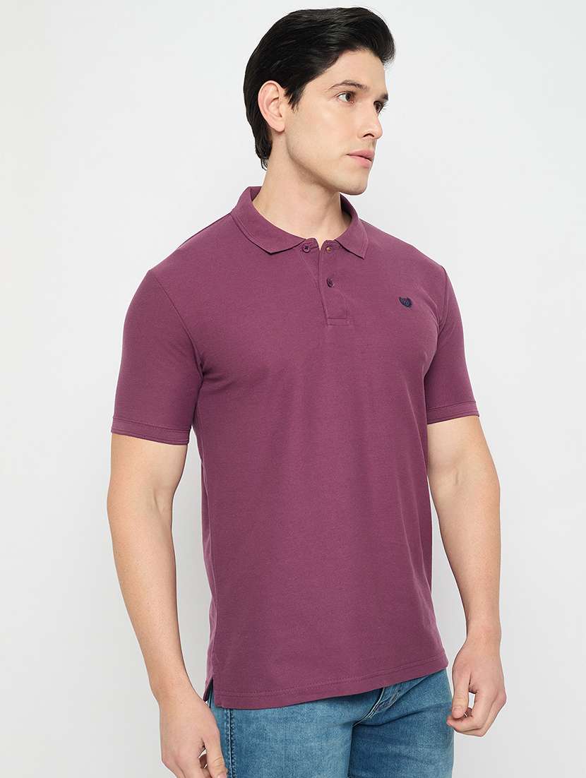 men solid short sleeve slim fit polo t-shirt - 22264616 -  Standard Image - 2