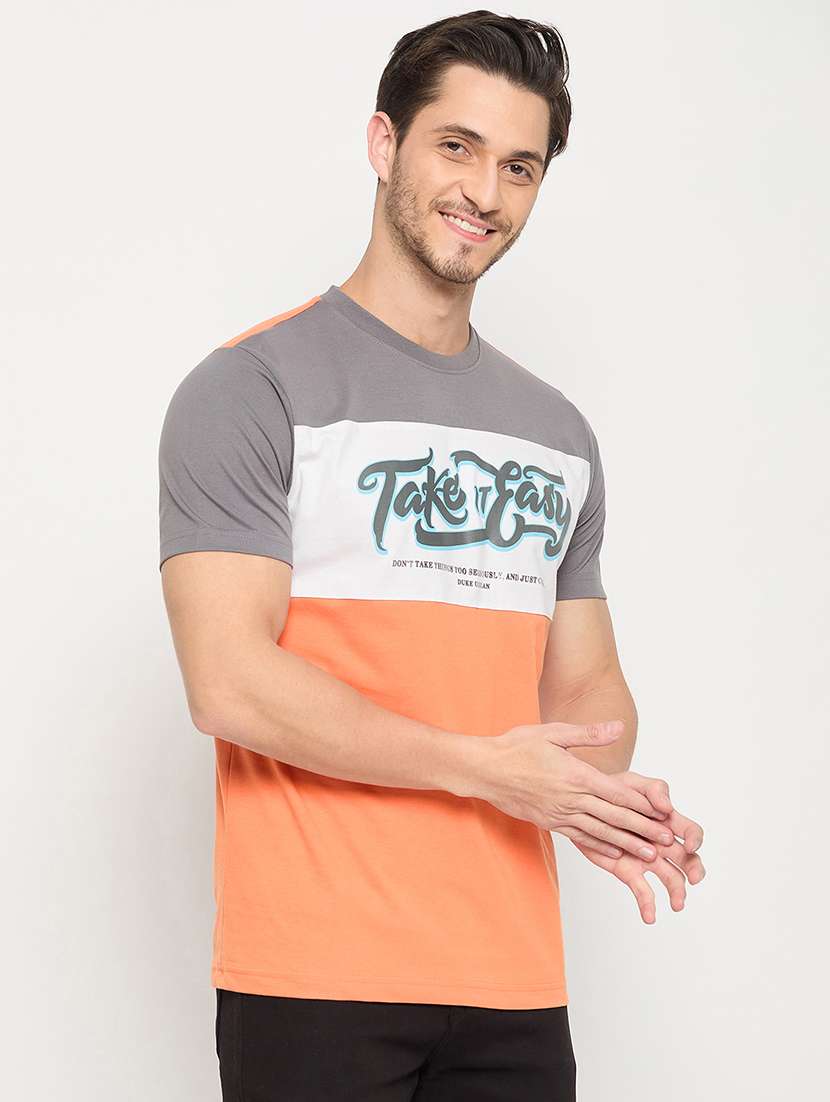 men color blocked short sleeve t-shirt - 22264621 -  Standard Image - 2