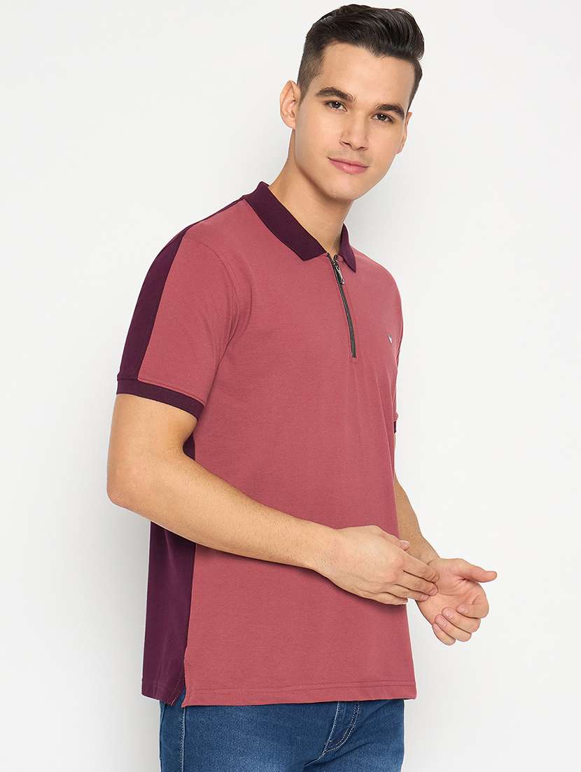 men color blocked short sleeve polo t-shirt - 22264645 -  Standard Image - 2