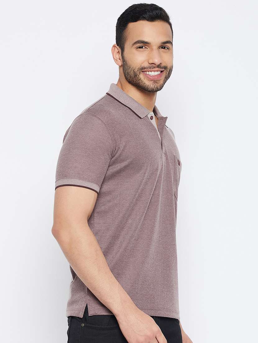 men solid short sleeve slim fit polo t-shirt - 22264654 -  Standard Image - 2