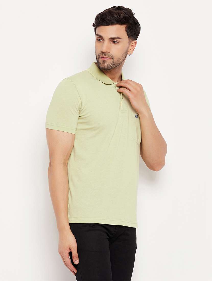 men solid short sleeve slim fit polo t-shirt - 22264663 -  Standard Image - 2