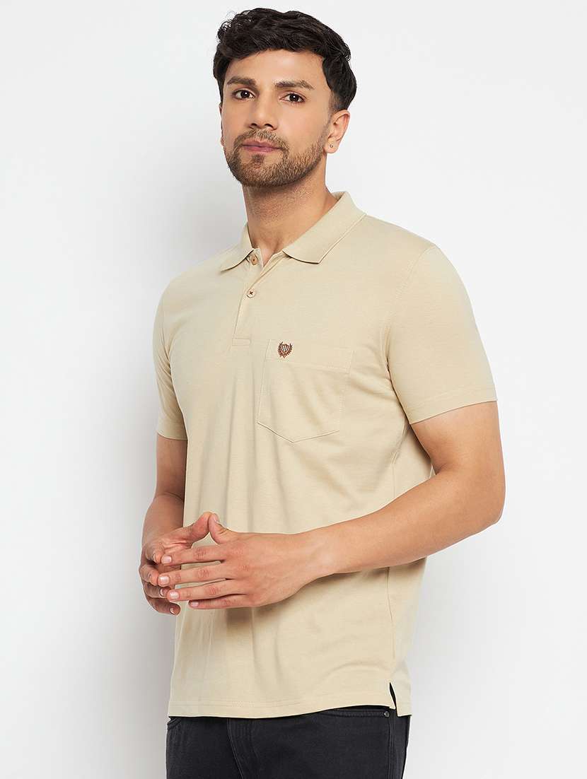 men solid short sleeve slim fit polo t-shirt - 22264670 -  Standard Image - 2