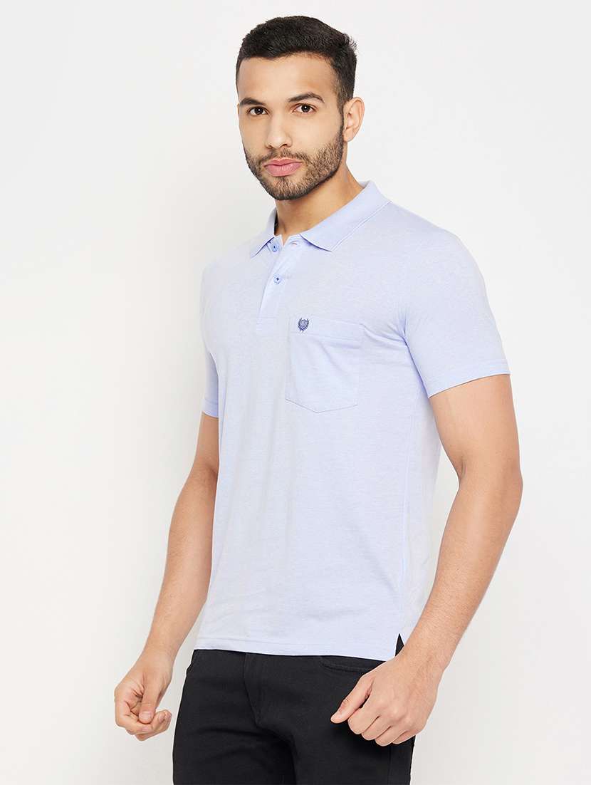 men solid short sleeve slim fit polo t-shirt - 22264671 -  Standard Image - 2