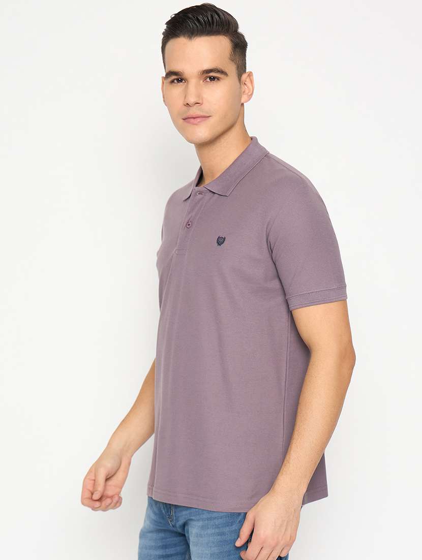 men solid short sleeve slim fit polo t-shirt - 22264675 -  Standard Image - 2