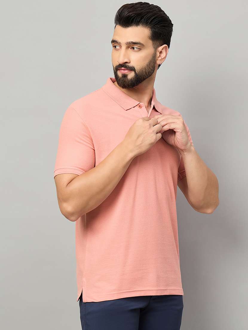 men solid short sleeve polo t-shirt - 22264684 -  Standard Image - 2