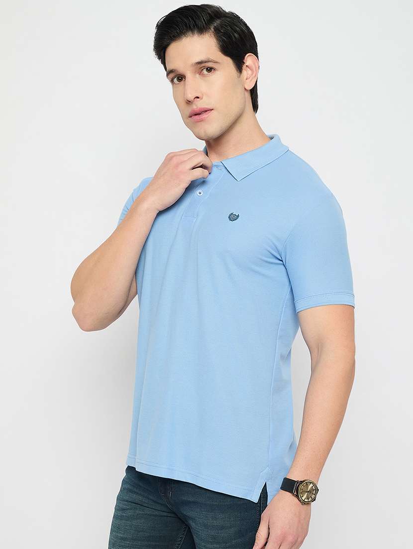 Men Solid Short Sleeve Polo T-shirt - 22264687 -  Standard Image - 2