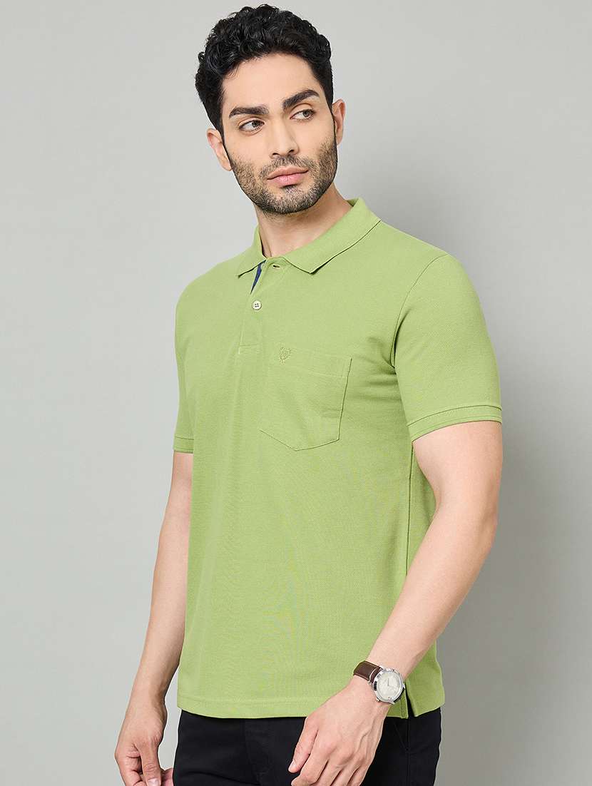 men solid short sleeve polo t-shirt - 22264690 -  Standard Image - 2