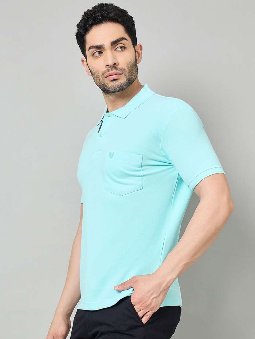 men solid short sleeve polo t-shirt - 22264691 -  Standard Image - 2