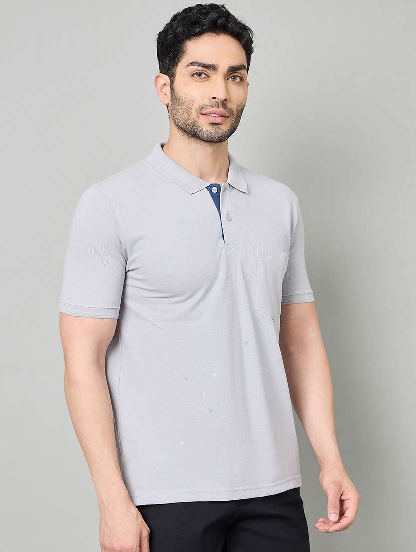 men solid short sleeve polo t-shirt - 22264693 -  Standard Image - 2