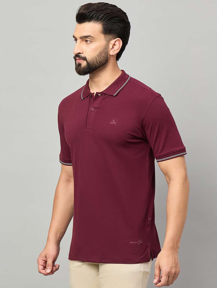 men solid short sleeve polo t-shirt - 22264700 -  Standard Image - 2