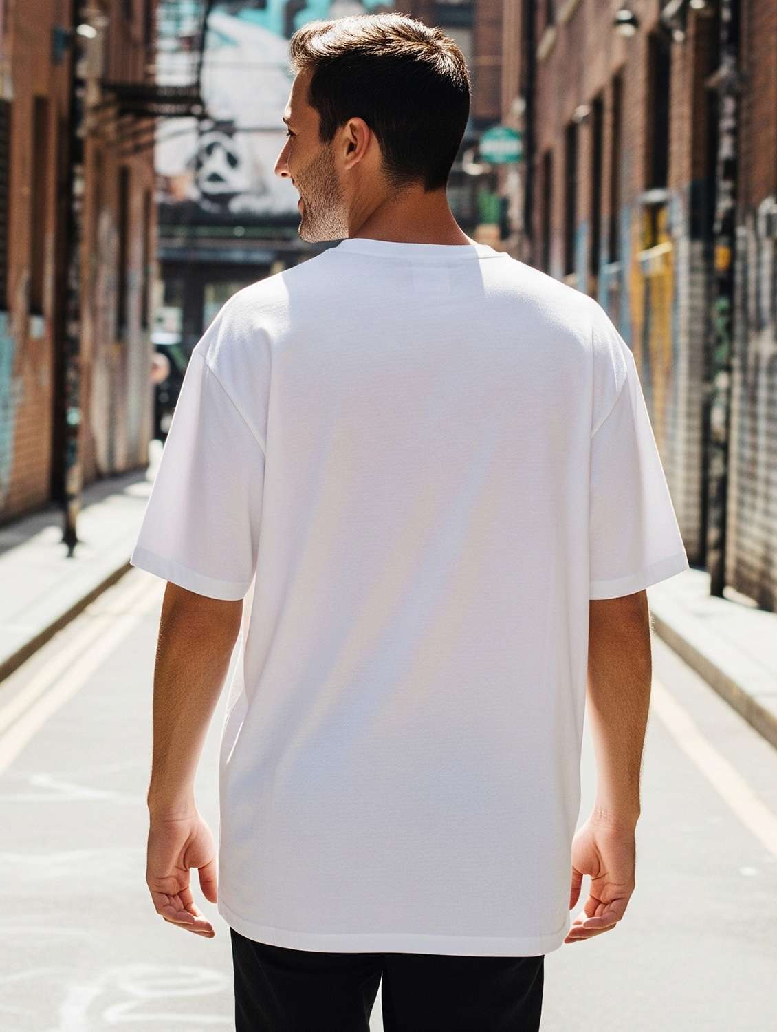 men printed short sleeve oversized t-shirt - 22264716 -  Standard Image - 2