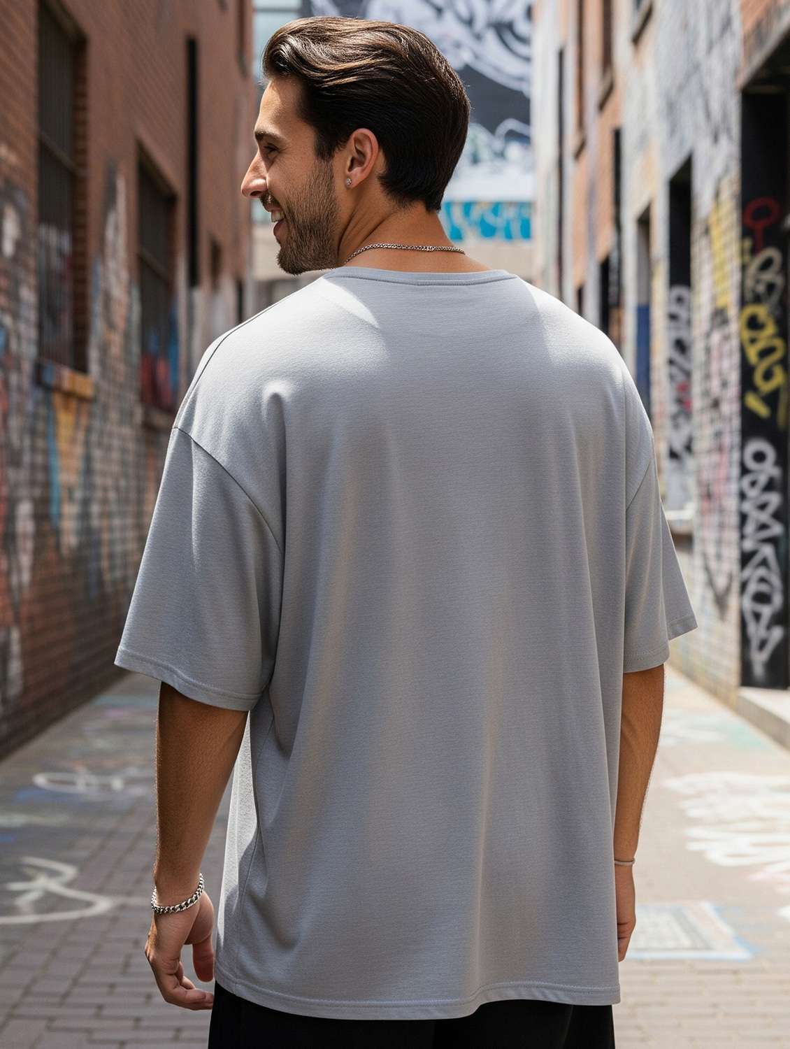 men printed short sleeve oversized t-shirt - 22264718 -  Standard Image - 2