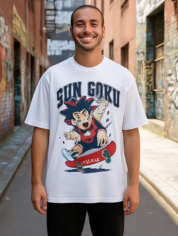 men printed short sleeve oversized t-shirt