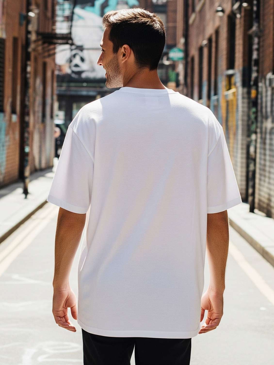 men printed short sleeve oversized t-shirt - 22264720 -  Standard Image - 2