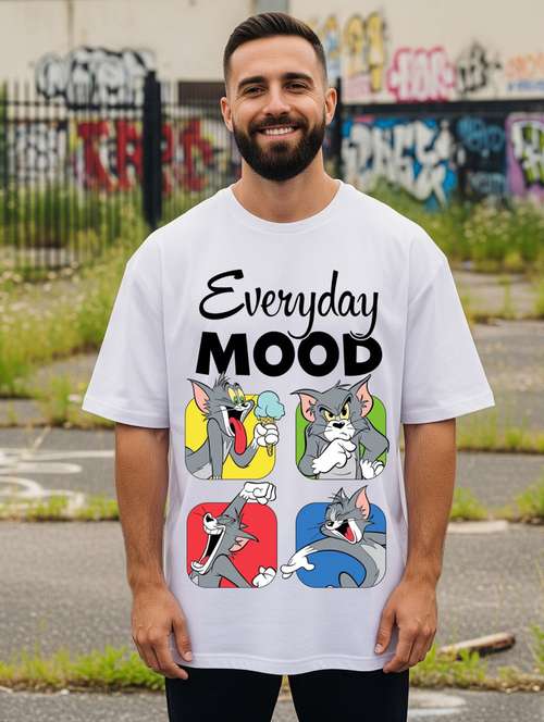 men printed short sleeve oversized t-shirt - 22264726 -  Standard Image - 0