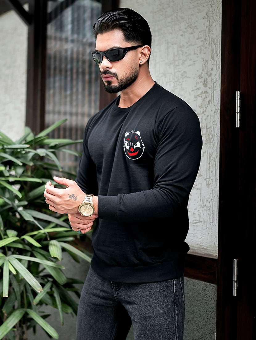 men printed long sleeve regular fit sweatshirt - 22264733 -  Standard Image - 2