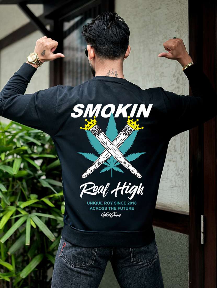 men printed long sleeve regular fit sweatshirt - 22264740 -  Standard Image - 2