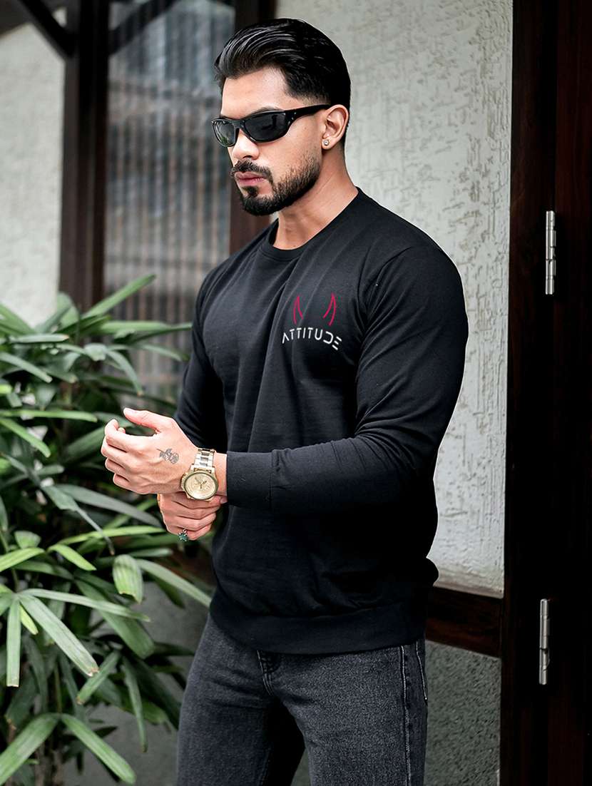 men printed long sleeve regular fit sweatshirt - 22264750 -  Standard Image - 2