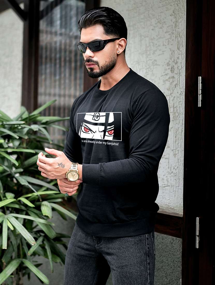 men printed long sleeve regular fit sweatshirt - 22264764 -  Standard Image - 2