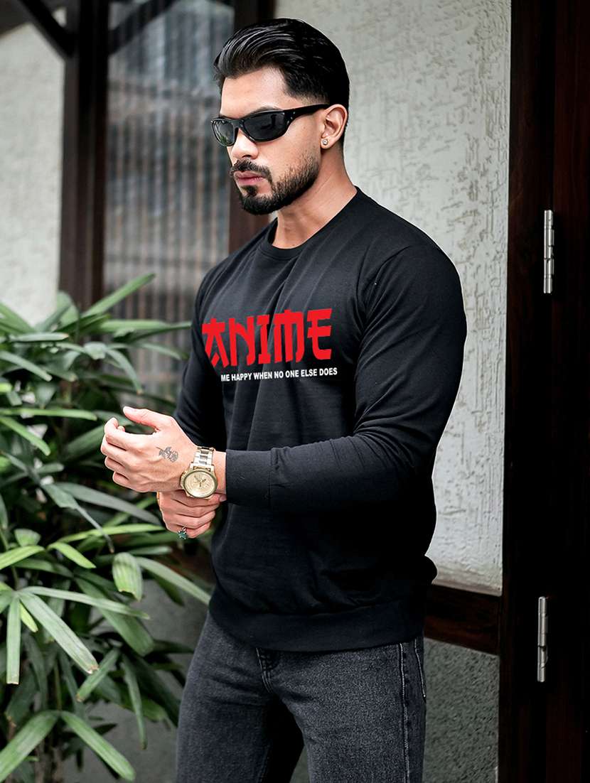 men printed long sleeve regular fit sweatshirt - 22264780 -  Standard Image - 2