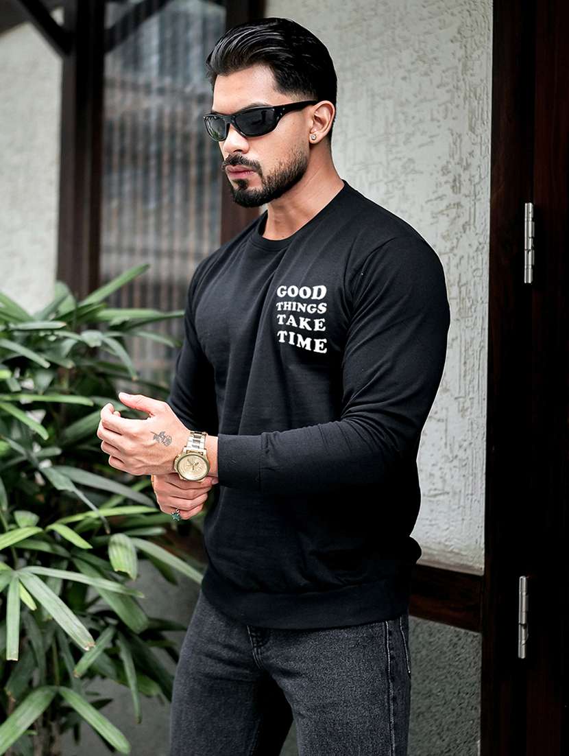 men printed long sleeve regular fit sweatshirt - 22264787 -  Standard Image - 2