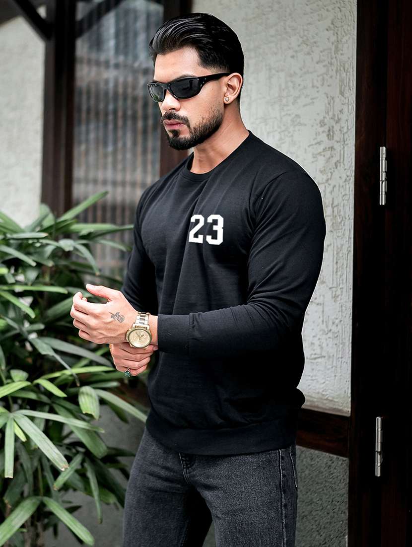 men typographic long sleeve regular fit sweatshirt - 22264796 -  Standard Image - 2