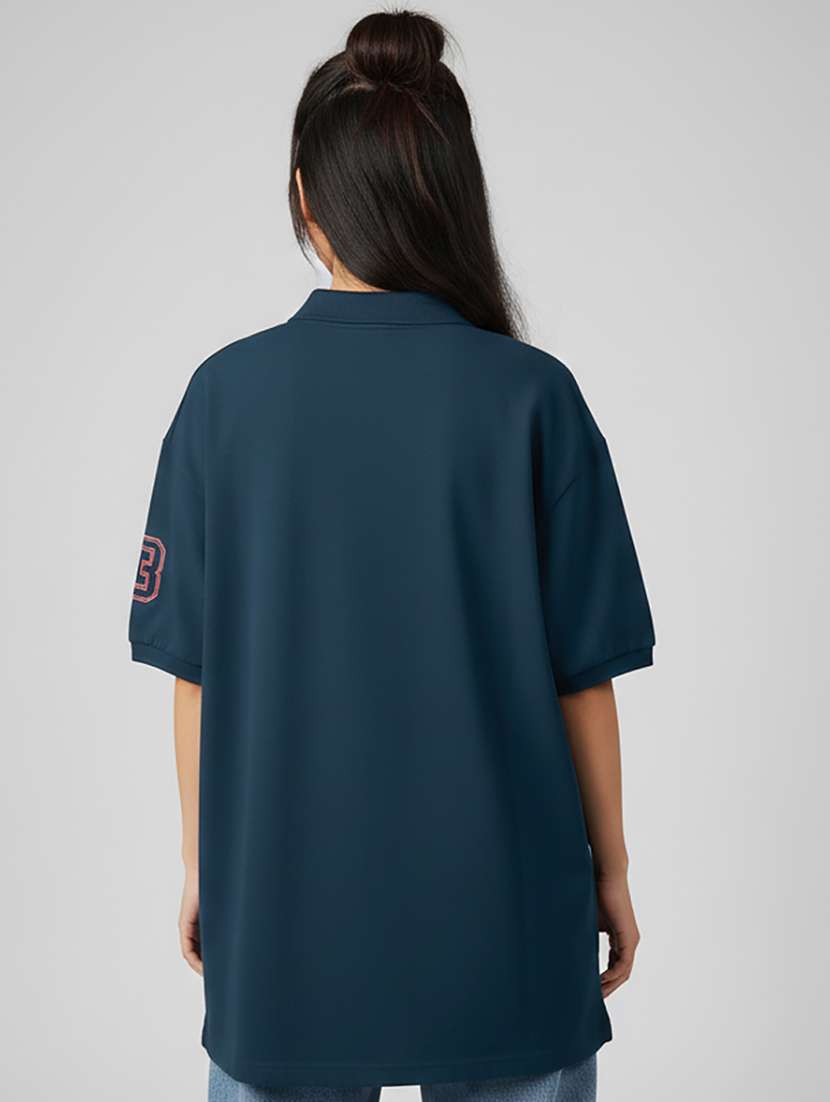 women short sleeve oversized polo t-shirt - 22264810 -  Standard Image - 2