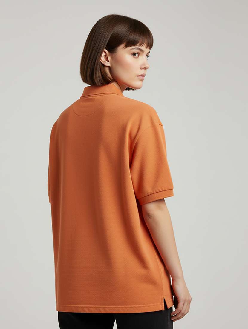 women short sleeve oversized polo t-shirt - 22264818 -  Standard Image - 2