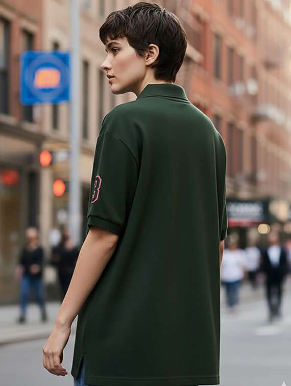 women short sleeve oversized polo t-shirt - 22264819 -  Standard Image - 2