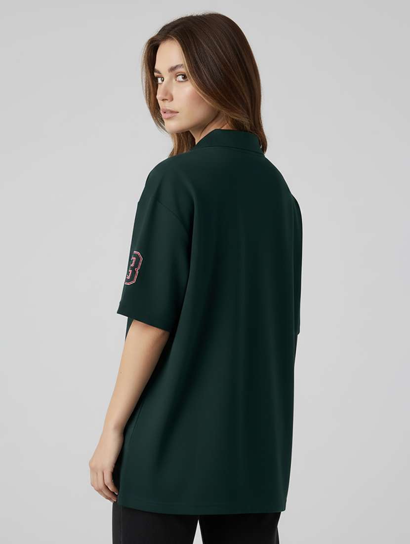 women short sleeve oversized polo t-shirt - 22264820 -  Standard Image - 2