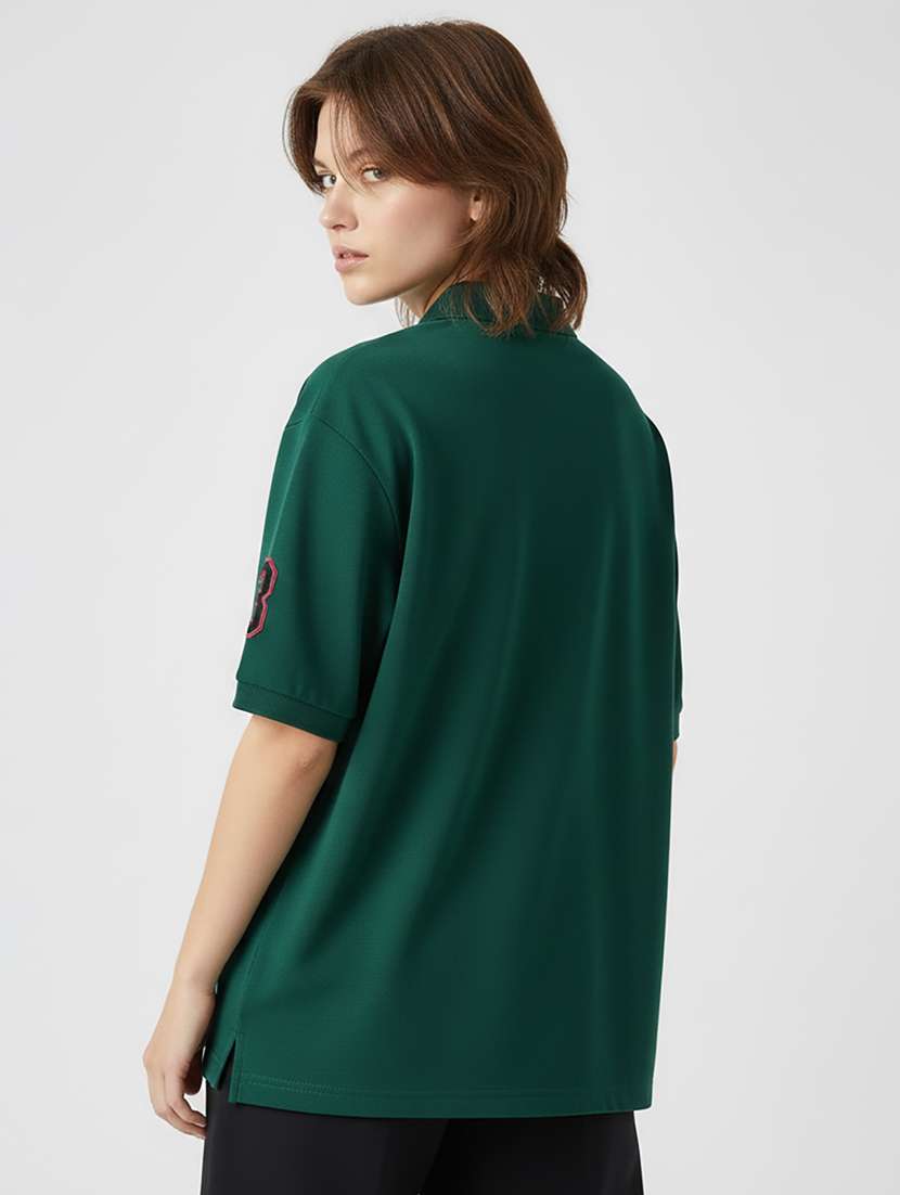 women short sleeve oversized polo t-shirt - 22264821 -  Standard Image - 2