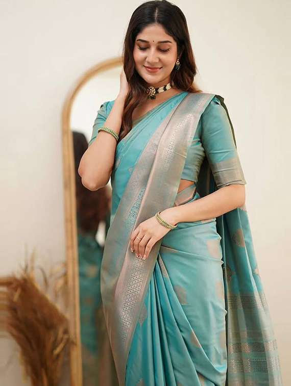 women self design bordered saree with blouse - 22264920 -  Standard Image - 2