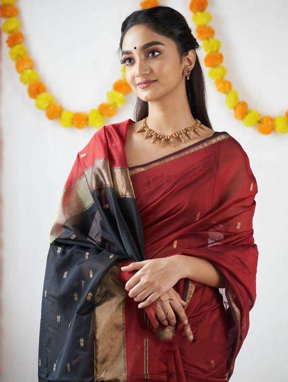 women self design southern silk saree with blouse - 22264953 -  Standard Image - 2