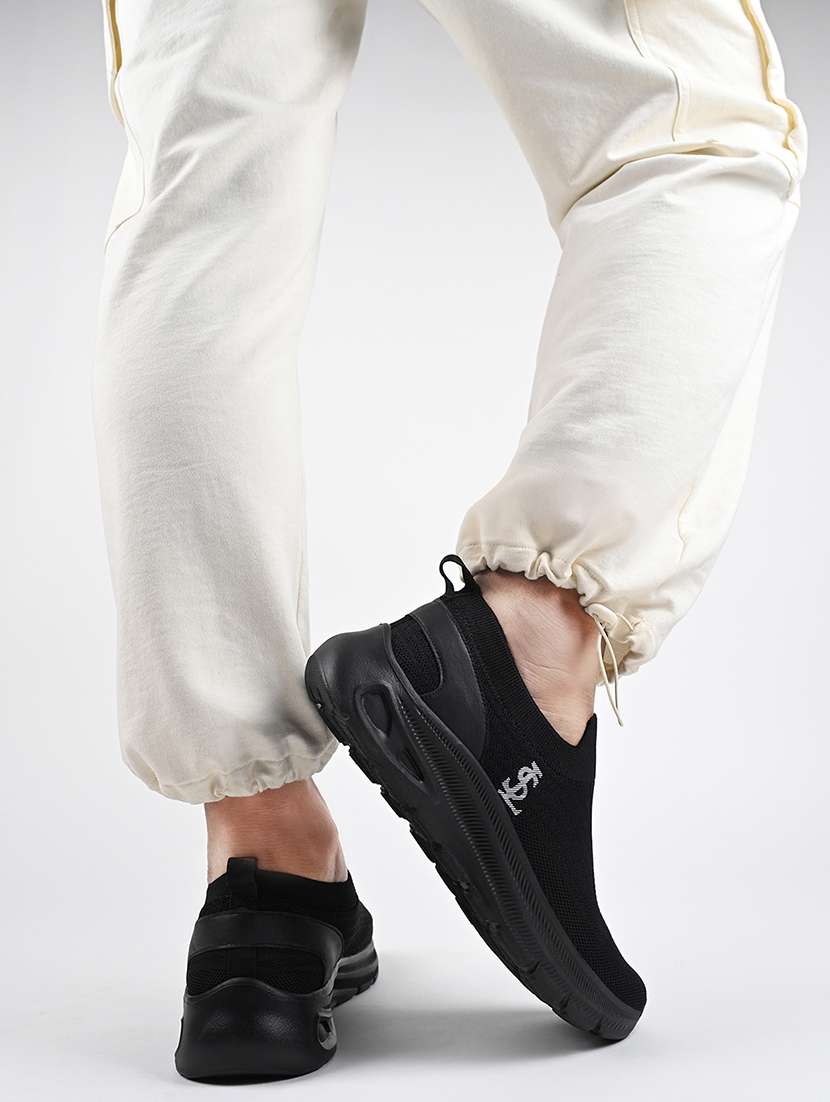 men black slip on casual shoe - 22264975 -  Standard Image - 2