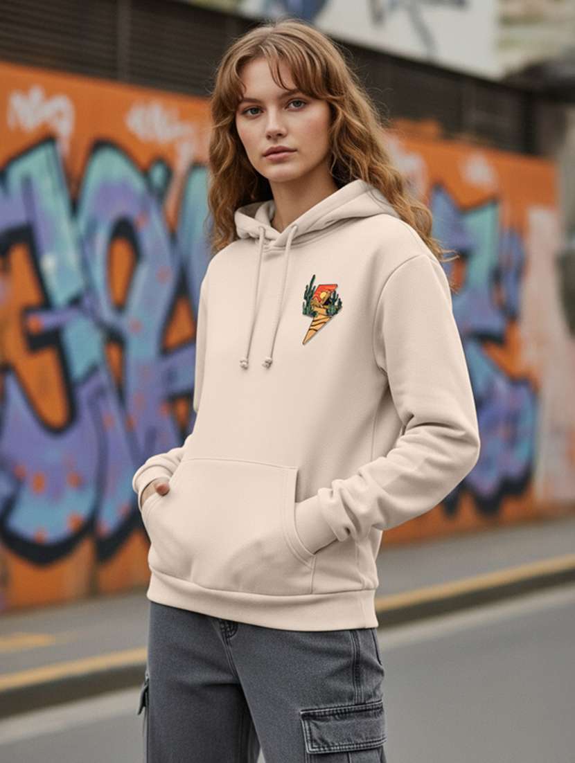 women printed long sleeve hooded sweatshirt - 22264995 -  Standard Image - 2